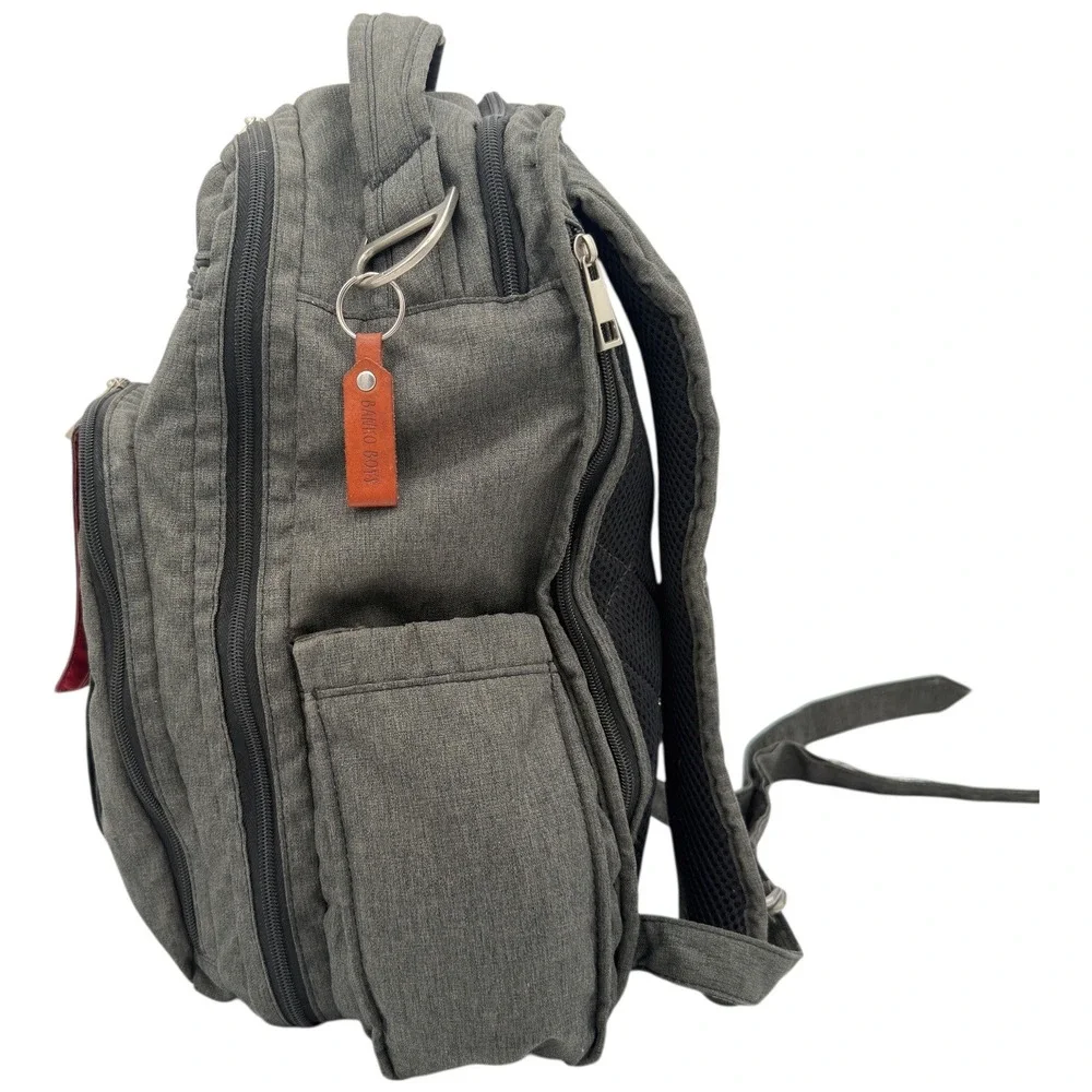 Ju-Ju-Be Gray Backpack Diaper Bag Travel‎ Organizer Multi-Pocket